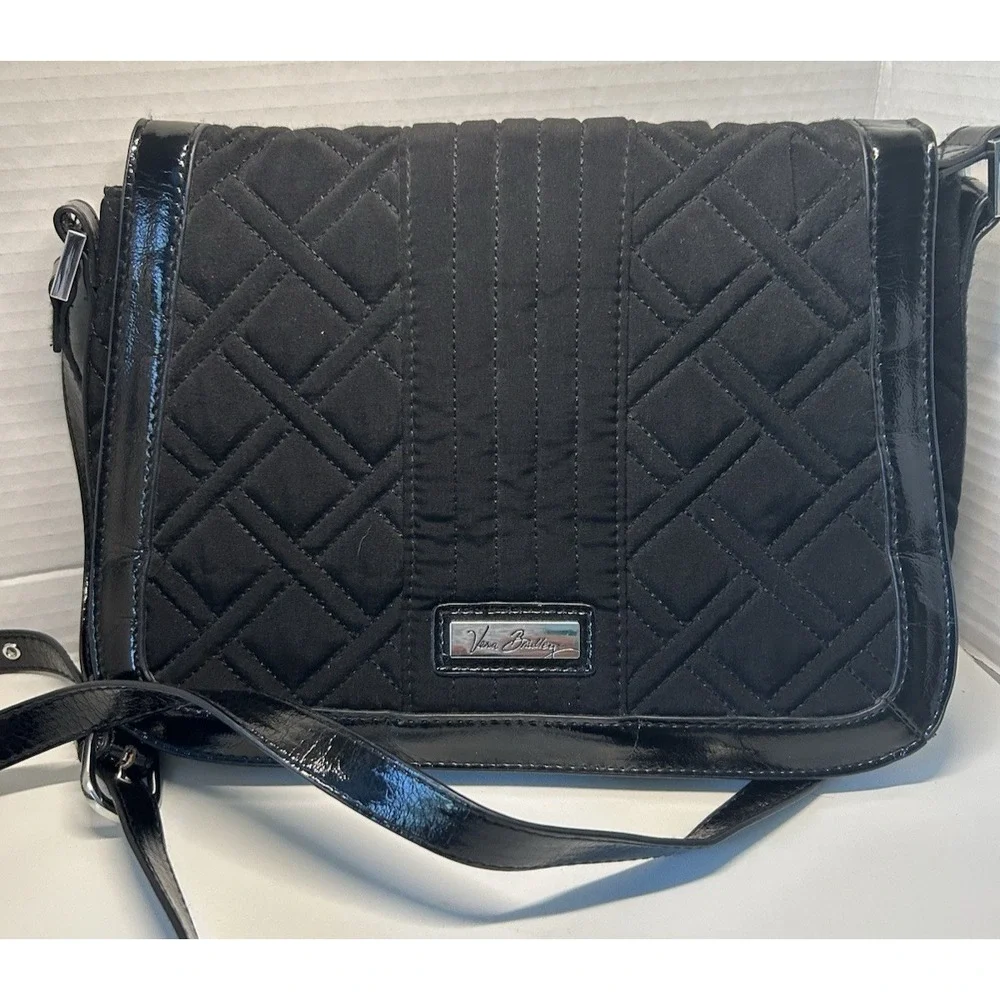 Vera Bradley Carson Crossbody Quilted  in Classic Black P34